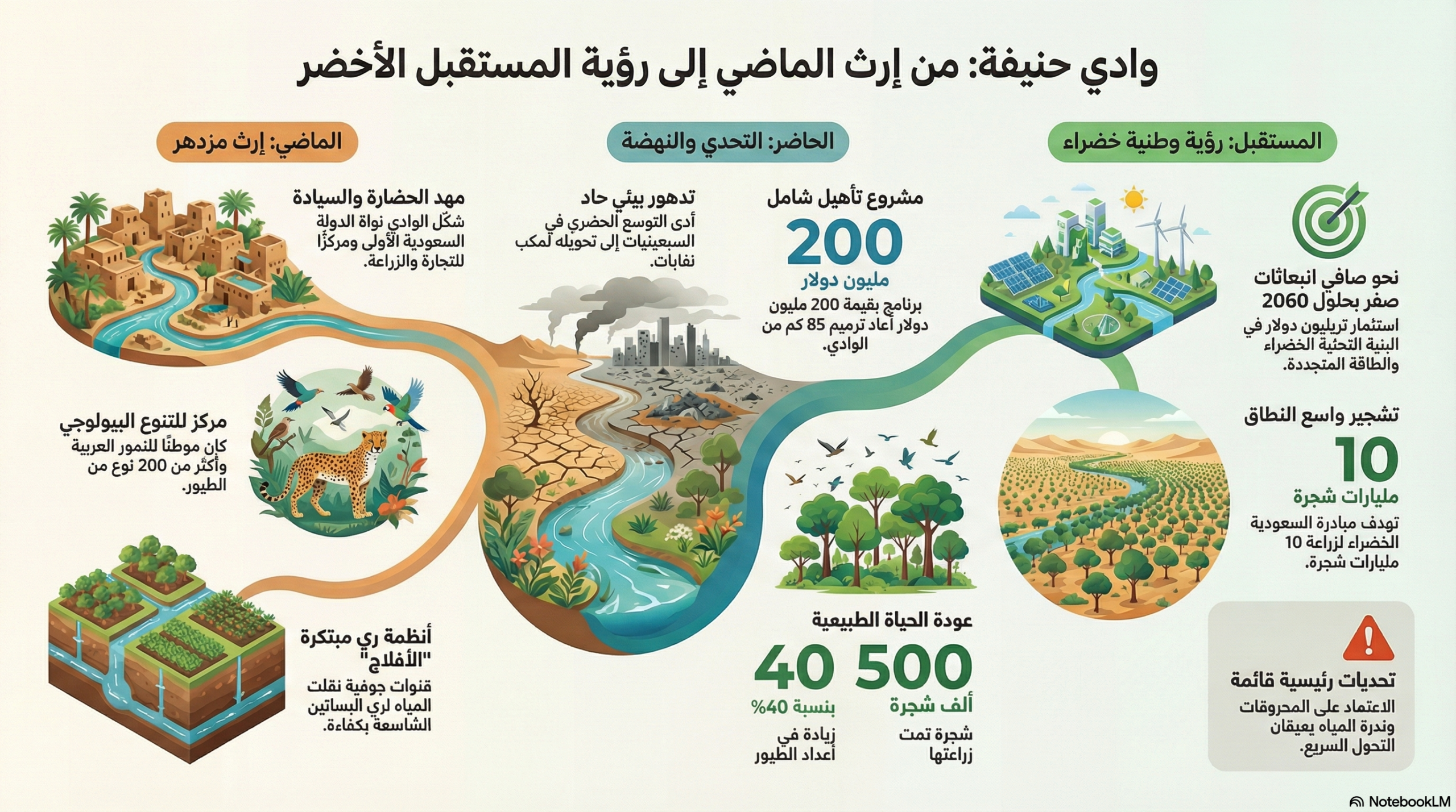 الواحات الخضراء: تراث ينبض بالحياة نحو مستقبل مستدام للدرعية