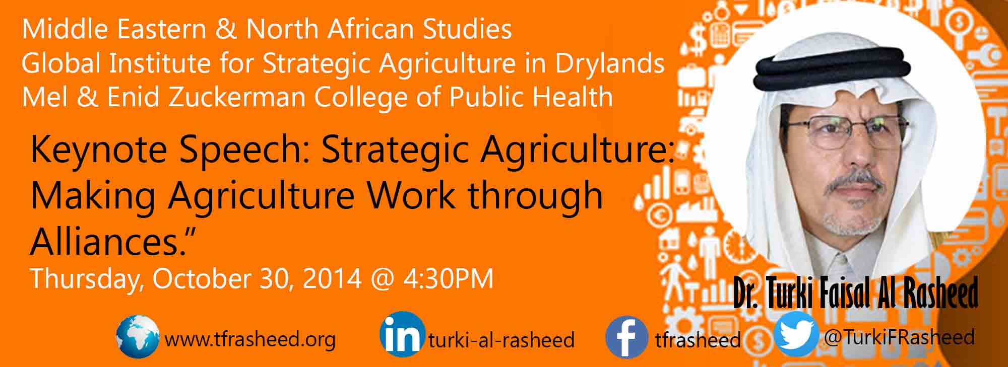 UA Outstanding Alumnus Awardee Delivers Keynote Address at UA Symposium on Arid Lands, Food Security and Health